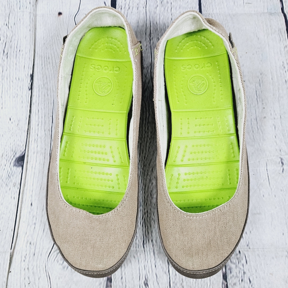 CROCS | stretch canvas comfort slipon flats